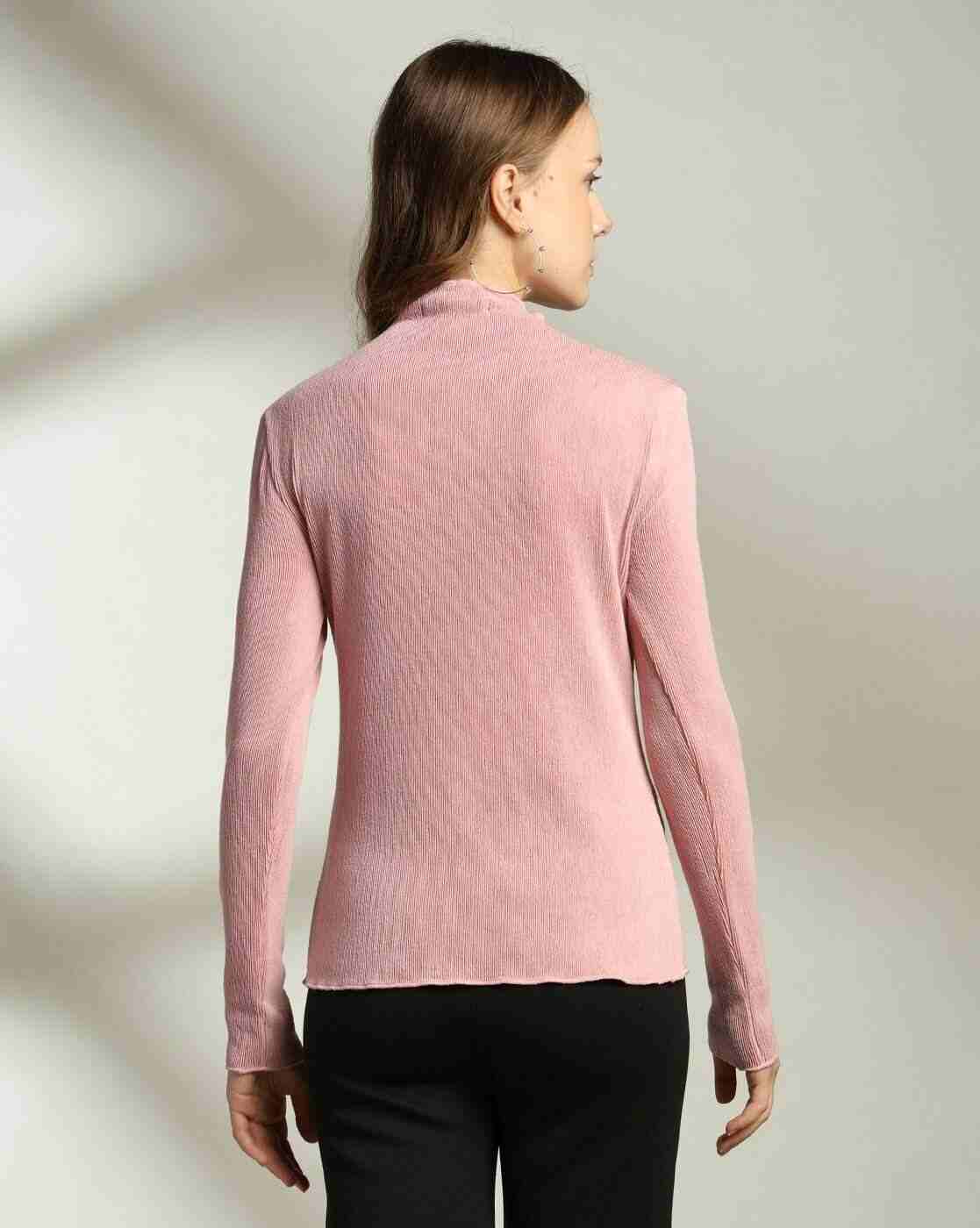 FIG | Women Ribbed Relaxed Fit High-Neck Sweatshirt|2