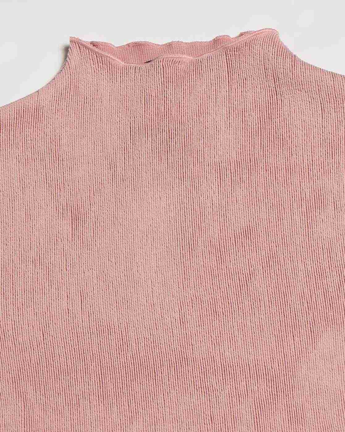 FIG | Women Ribbed Relaxed Fit High-Neck Sweatshirt|4
