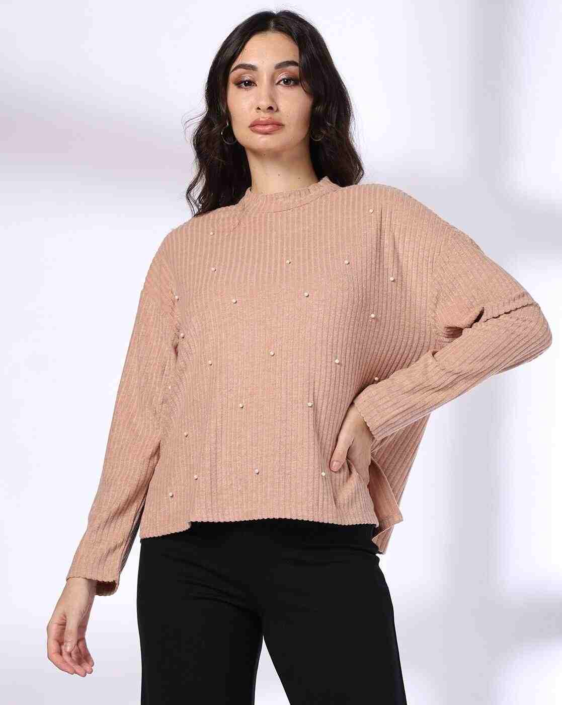 FIG | Women Pearl Embellished Relaxed Fit Top|0