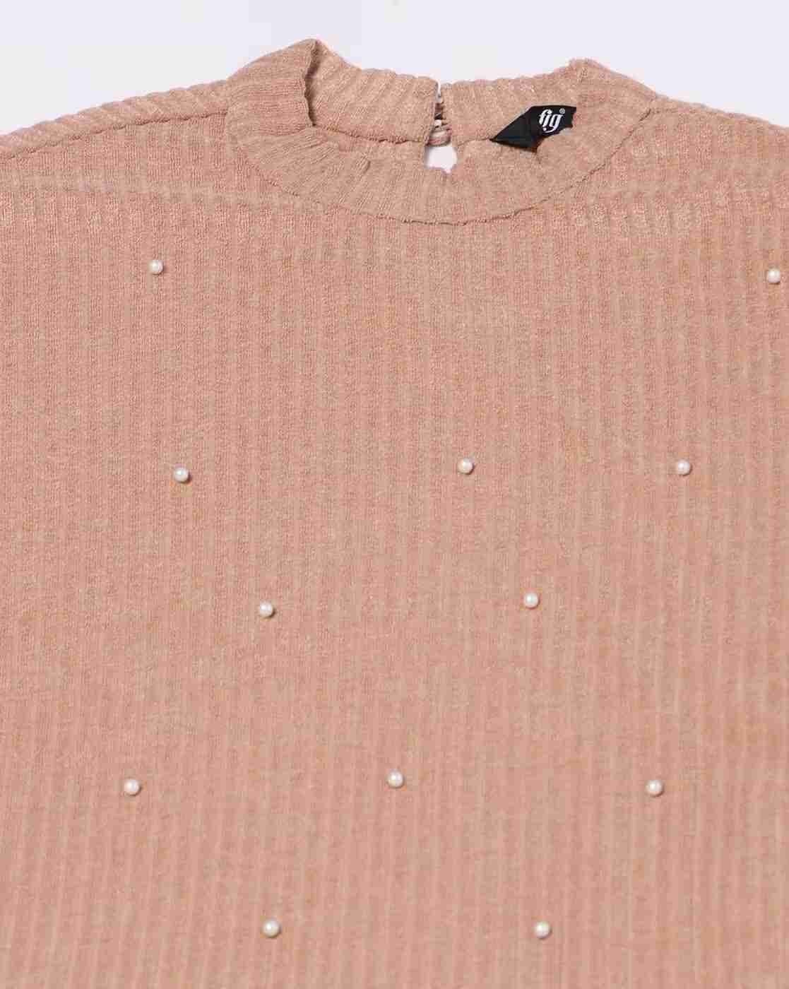 FIG | Women Pearl Embellished Relaxed Fit Top|4