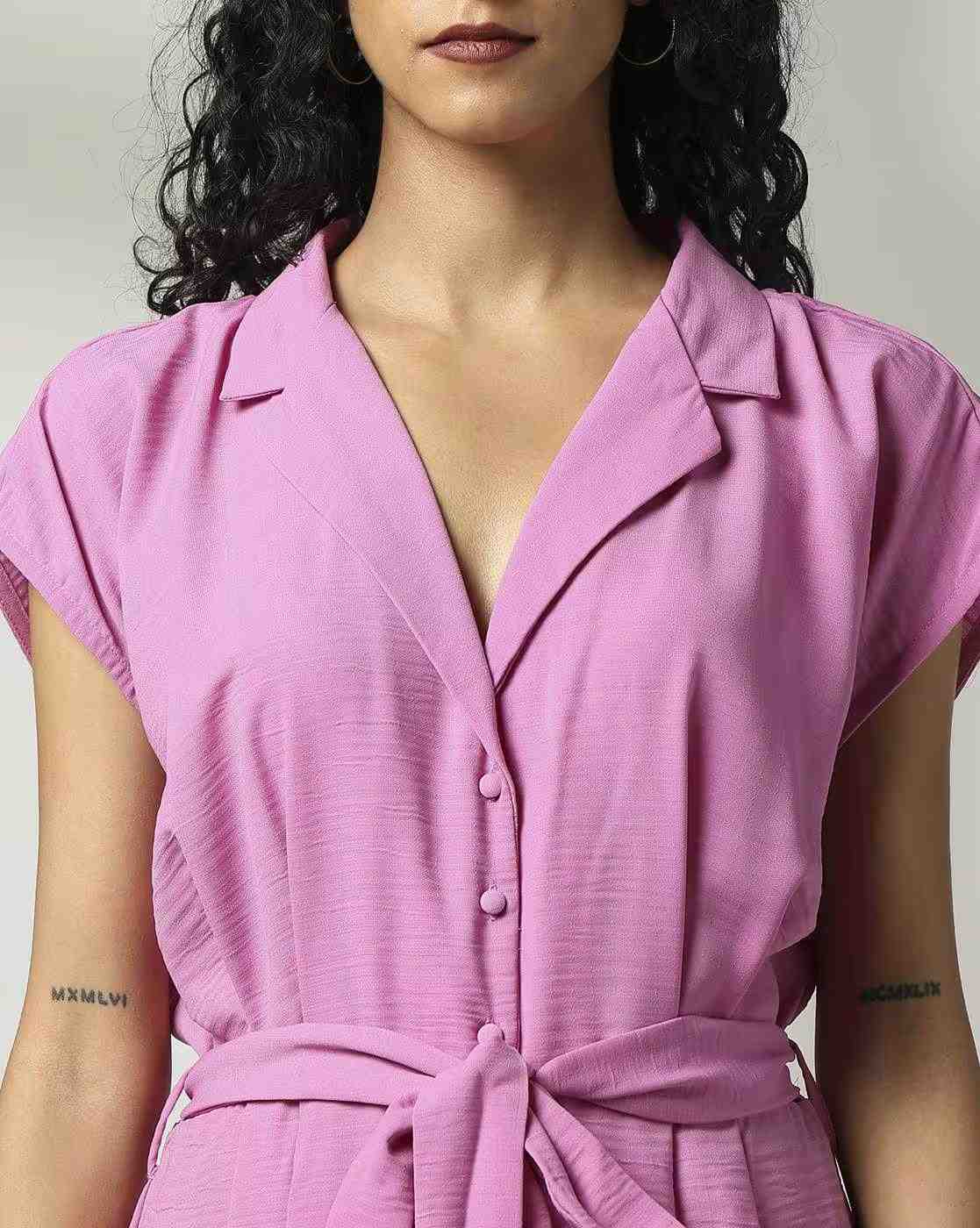 FIG | Women Button-Down A-Line dress|3