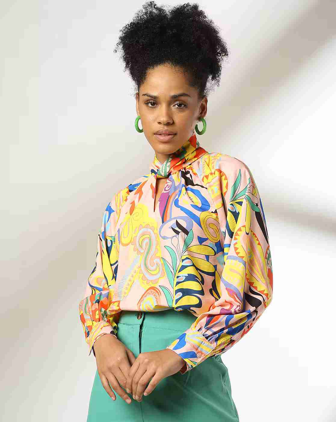 FIG | Women Paisley Print Regular Fit Top|0