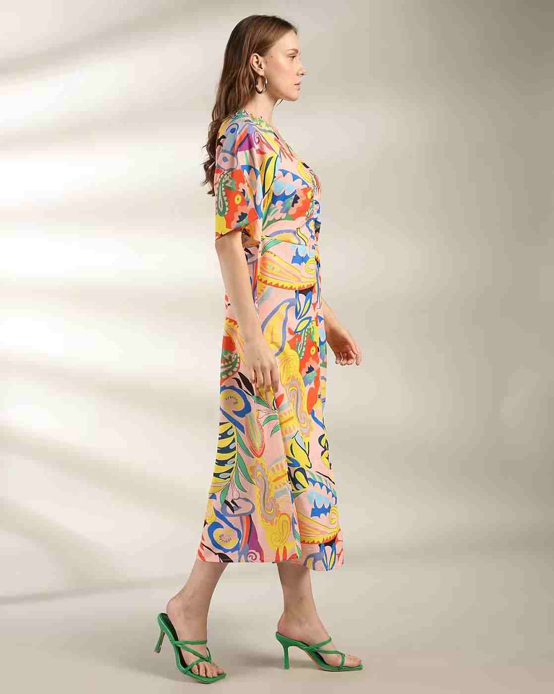 FIG | Women Graphic Print A-Line Dress|1