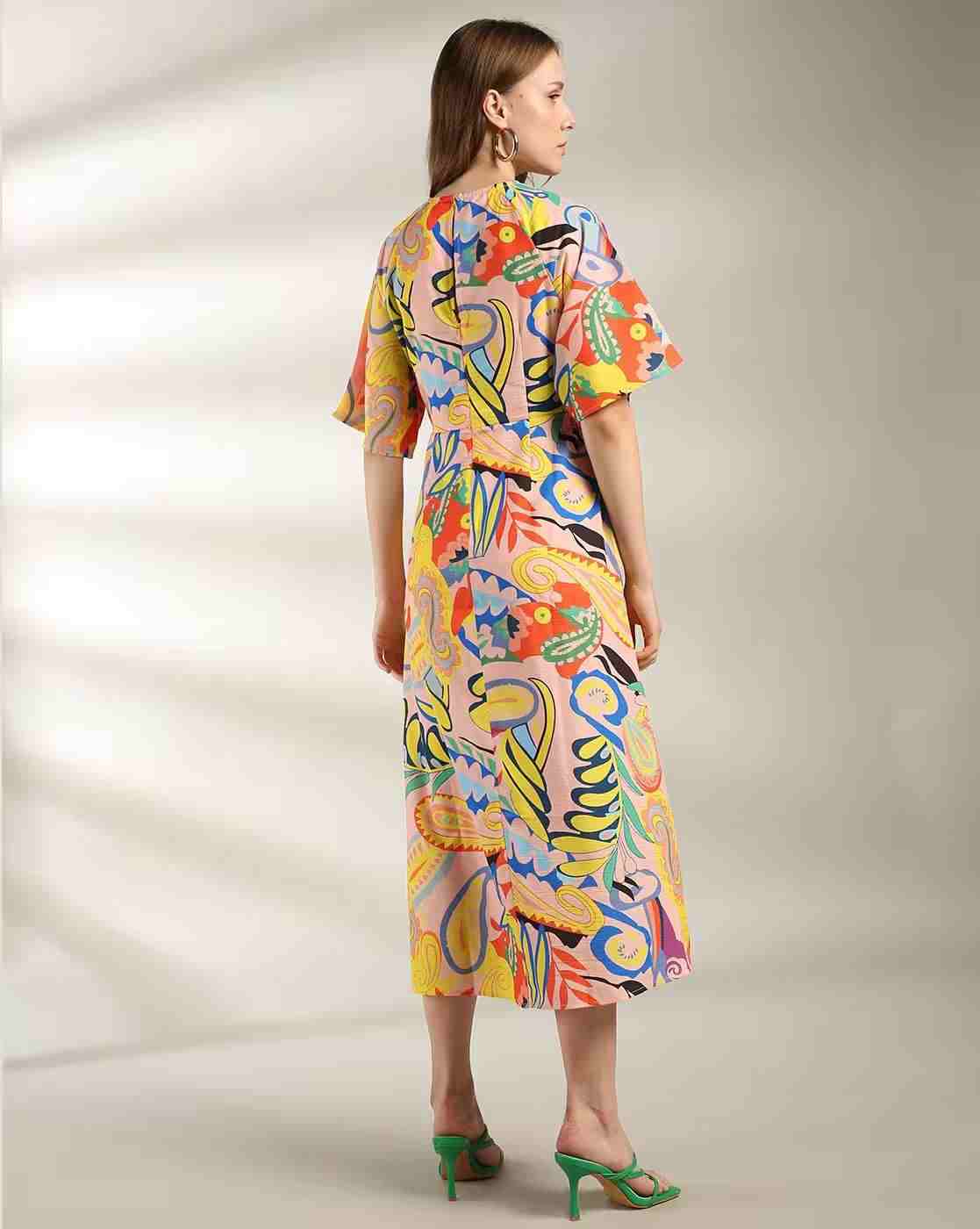 FIG | Women Graphic Print A-Line Dress|2
