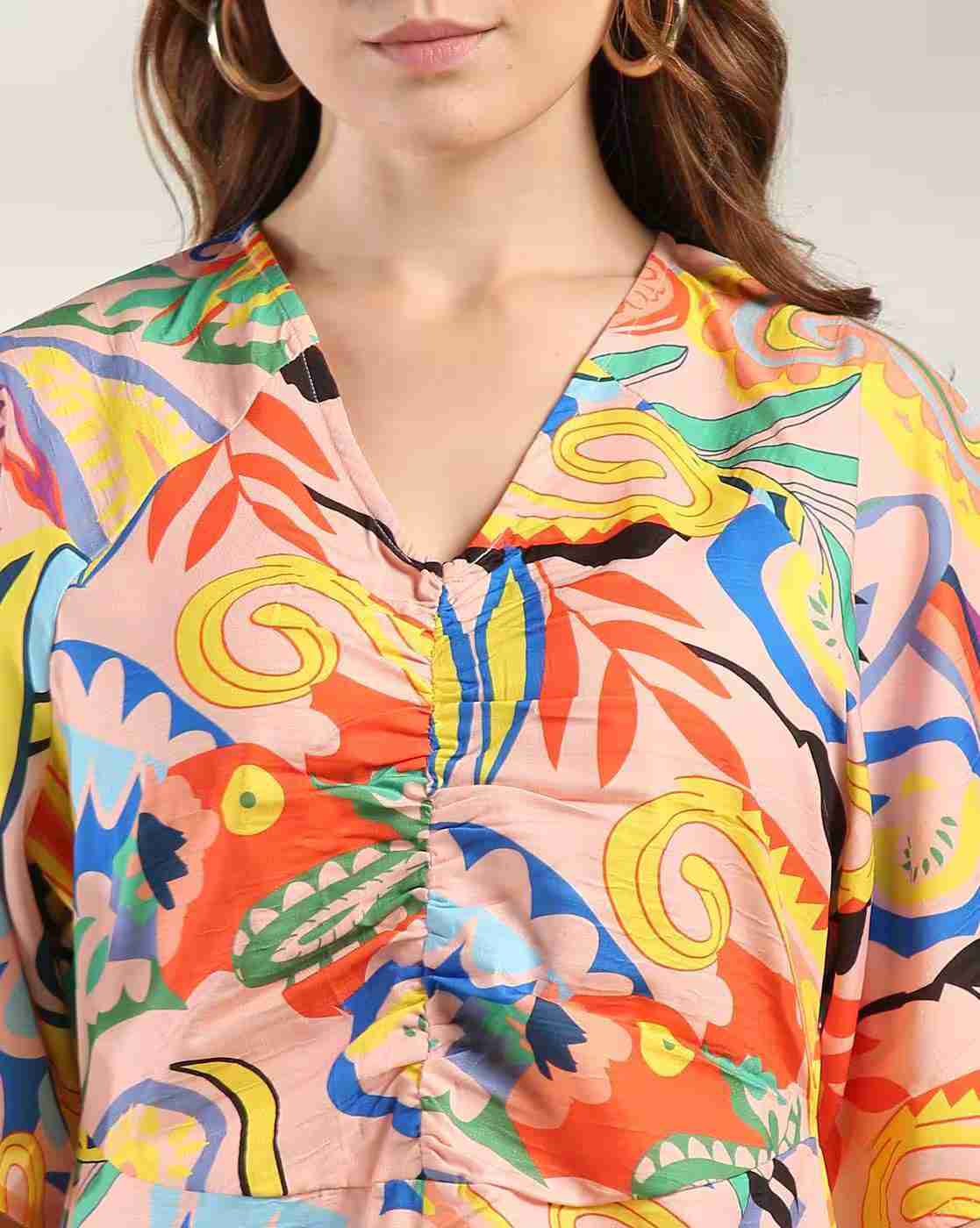 FIG | Women Graphic Print A-Line Dress|3