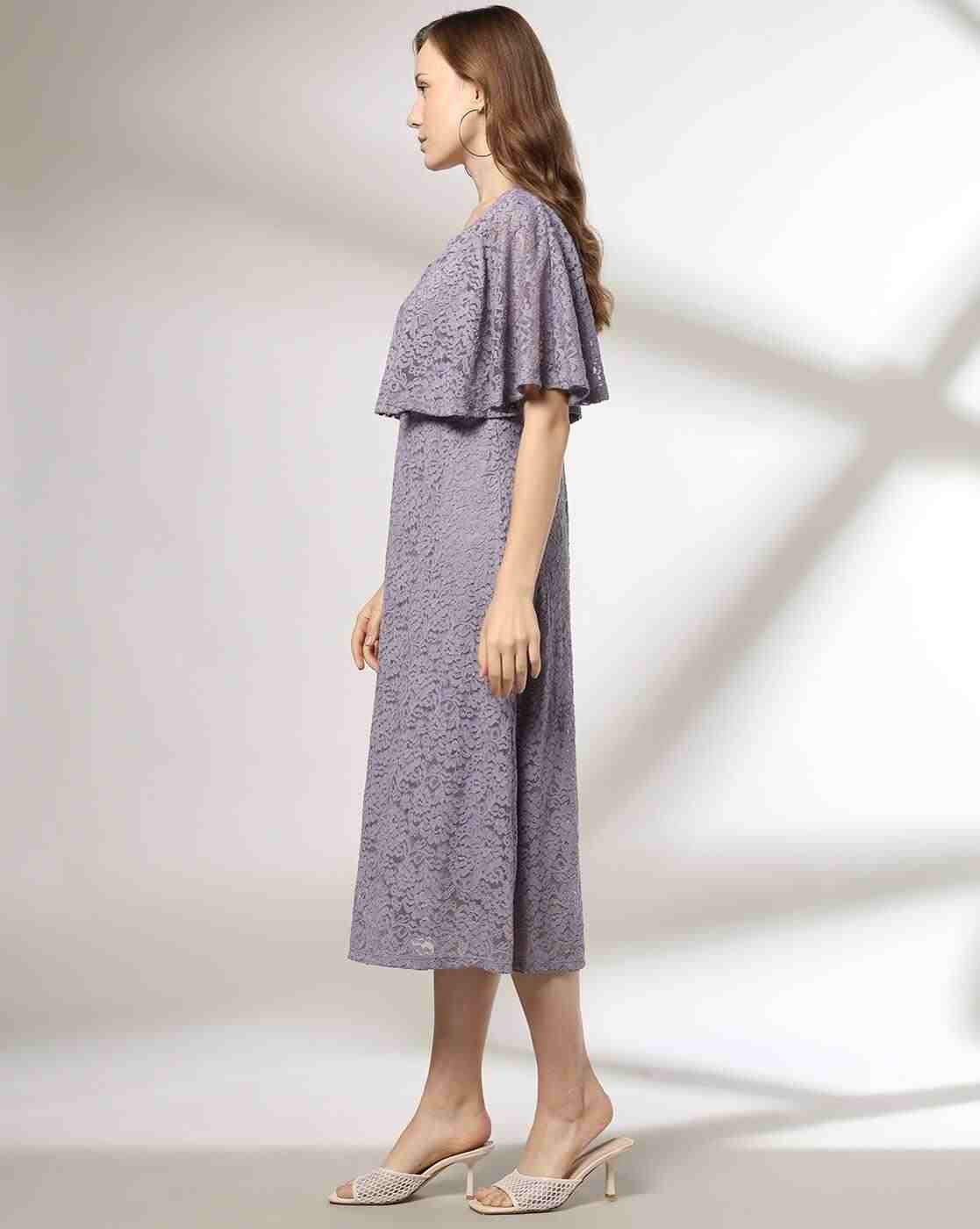 FIG | Women A-Line Lace Dress|1