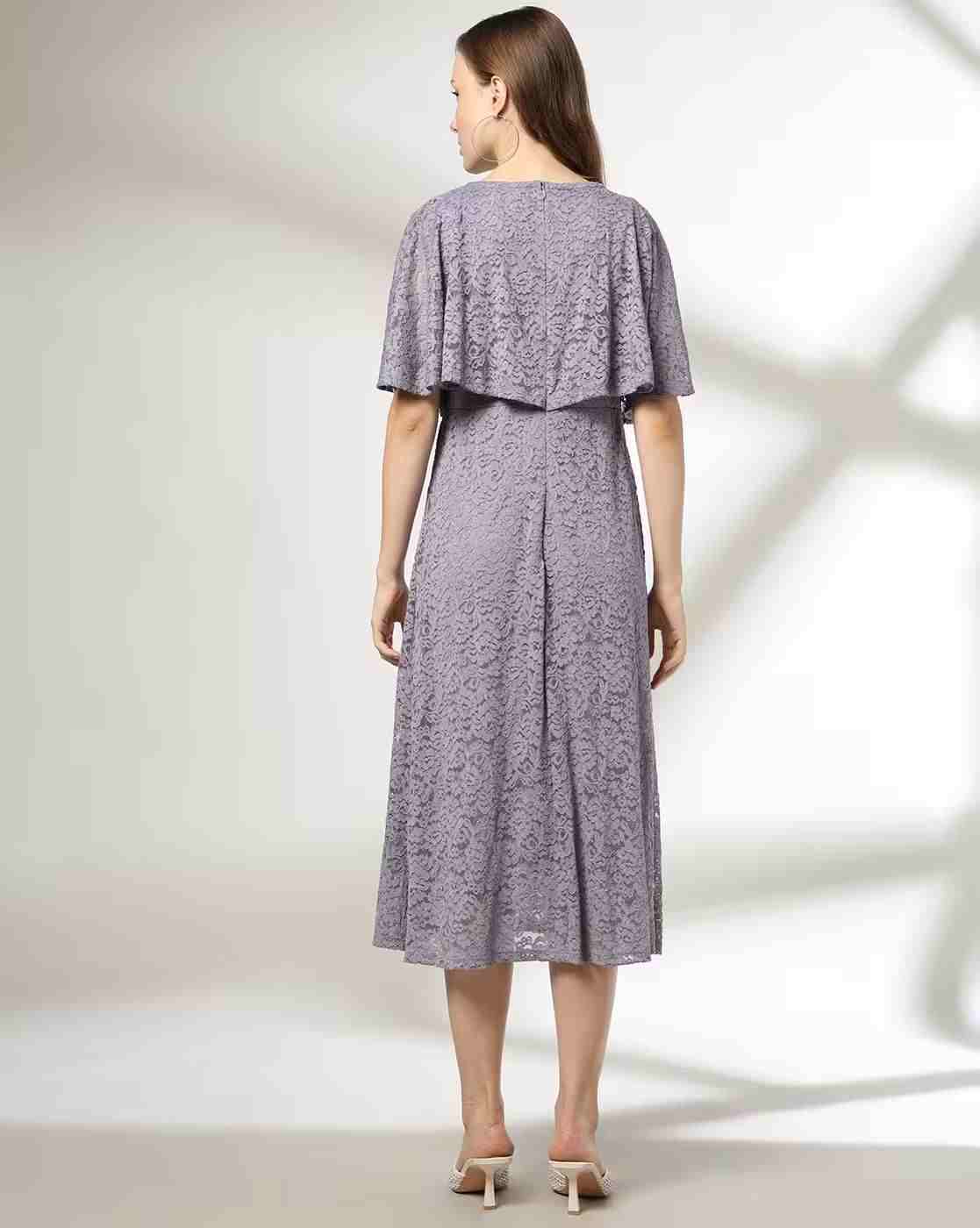 FIG | Women A-Line Lace Dress|2