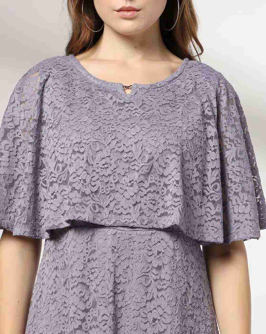 FIG | Women A-Line Lace Dress|3