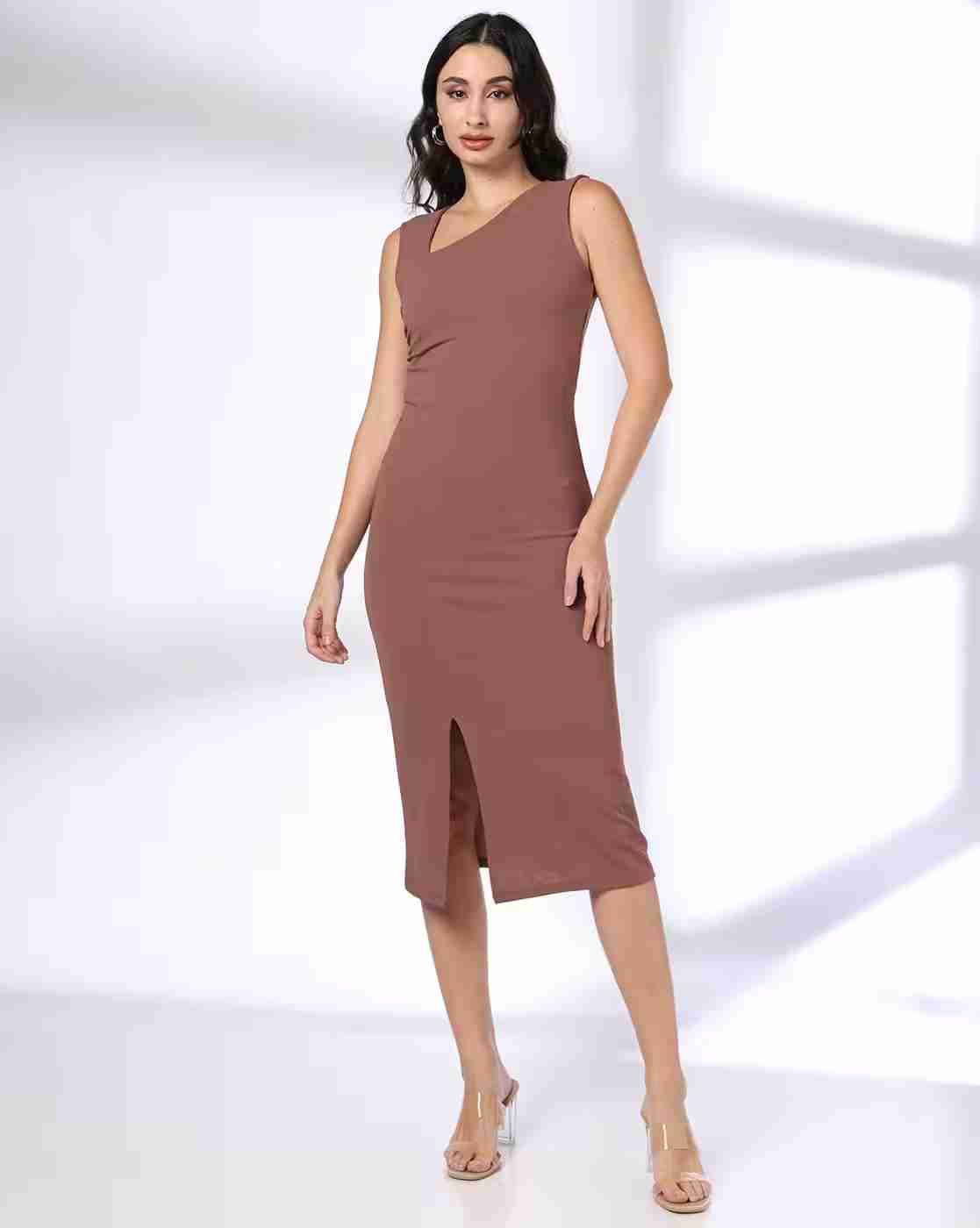 FIG | Women Ruched Bodycon Dress|0