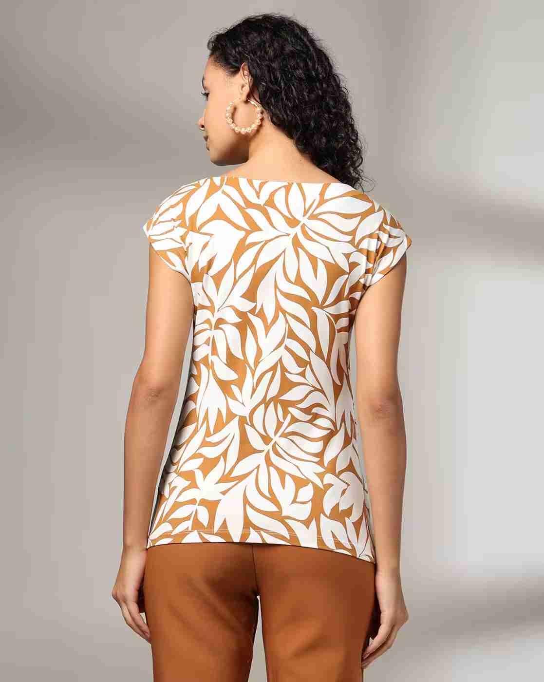 FIG | Women Printed Relaxed Fit T-Shirt|3