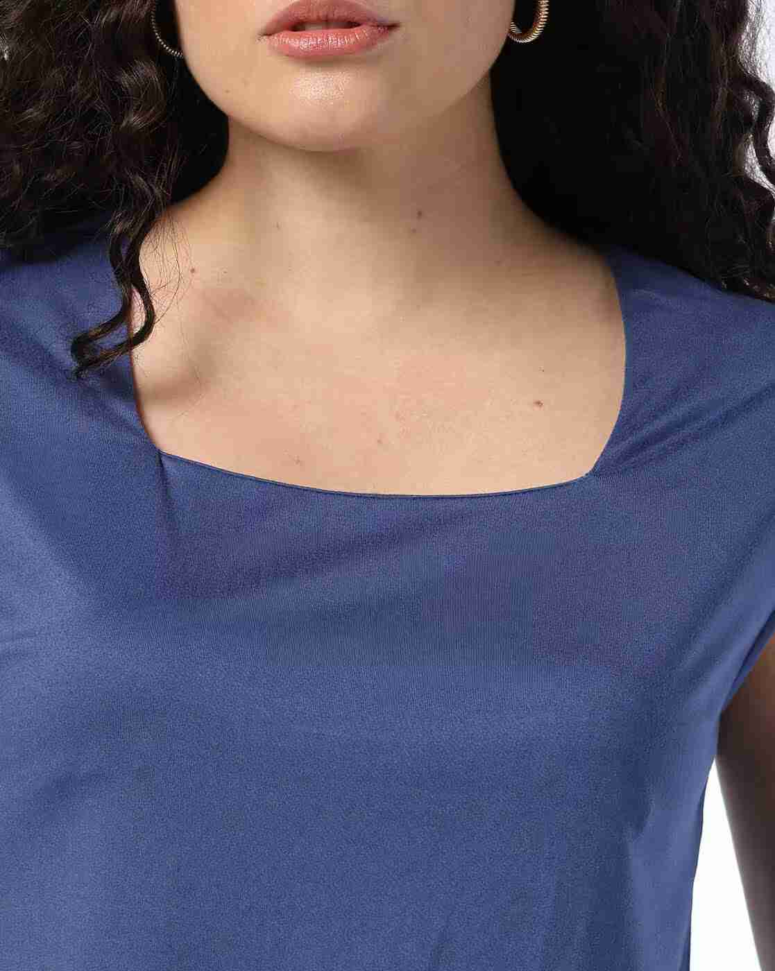 FIG | Women Slim Fit Square-Neck Top|4