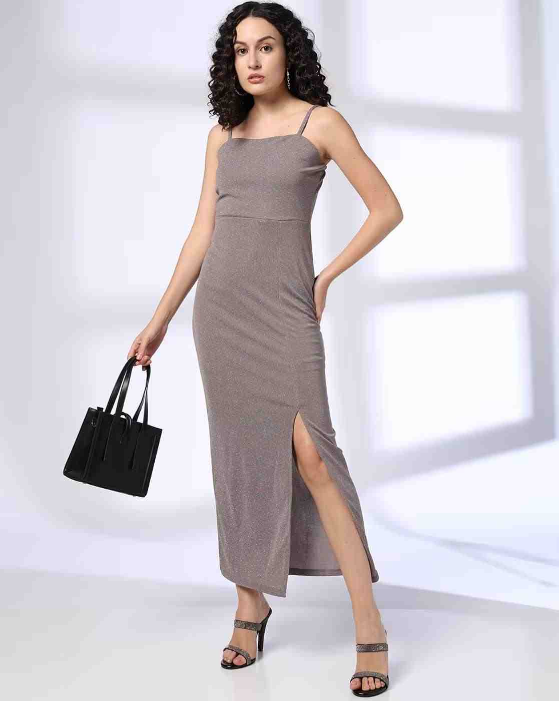 FIG | Women Front Slit Sheath Dress|0
