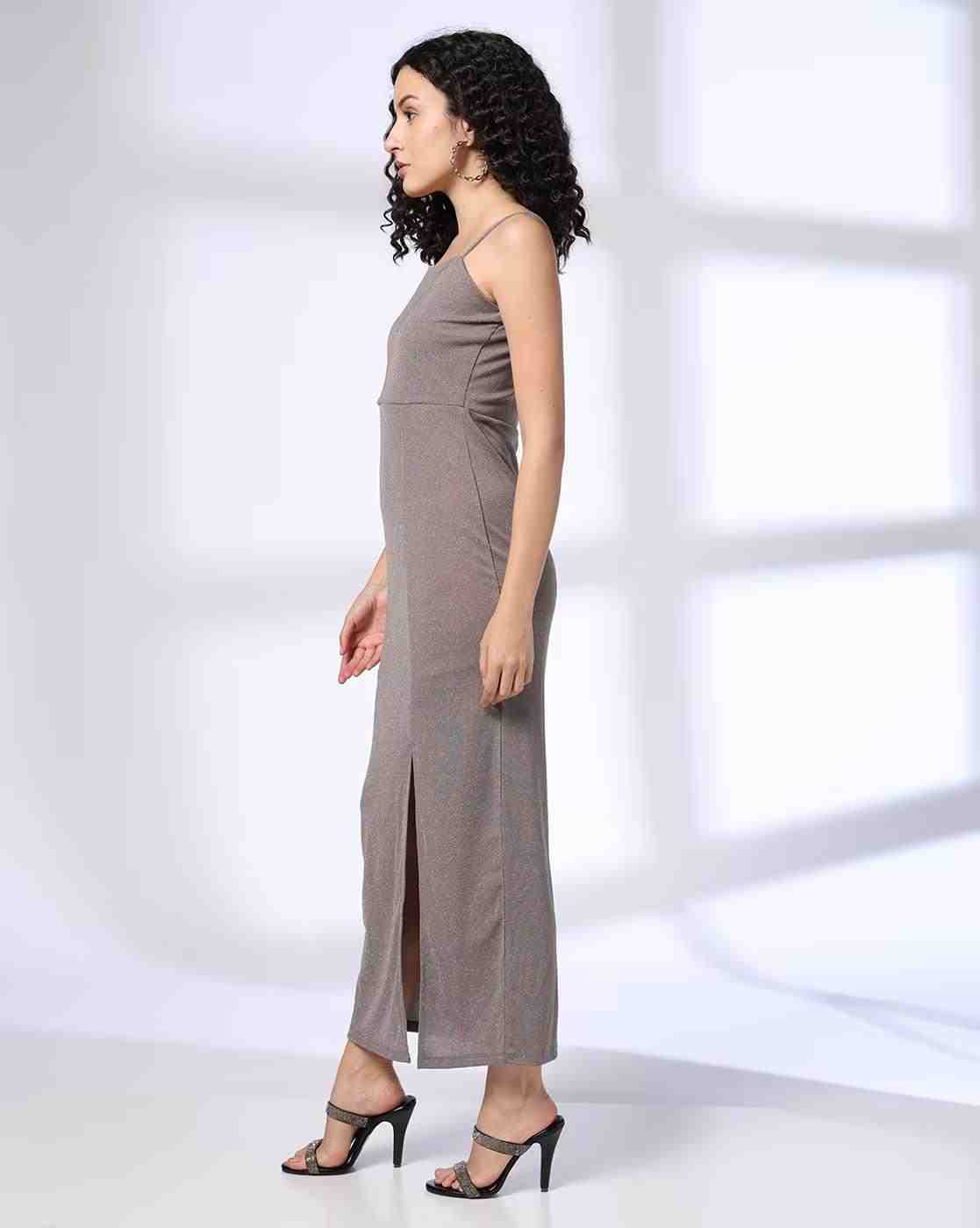 FIG | Women Front Slit Sheath Dress|1