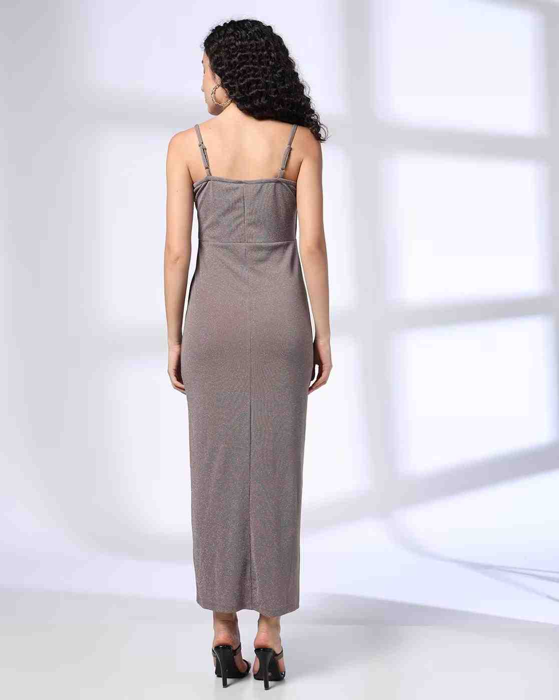 FIG | Women Front Slit Sheath Dress|2