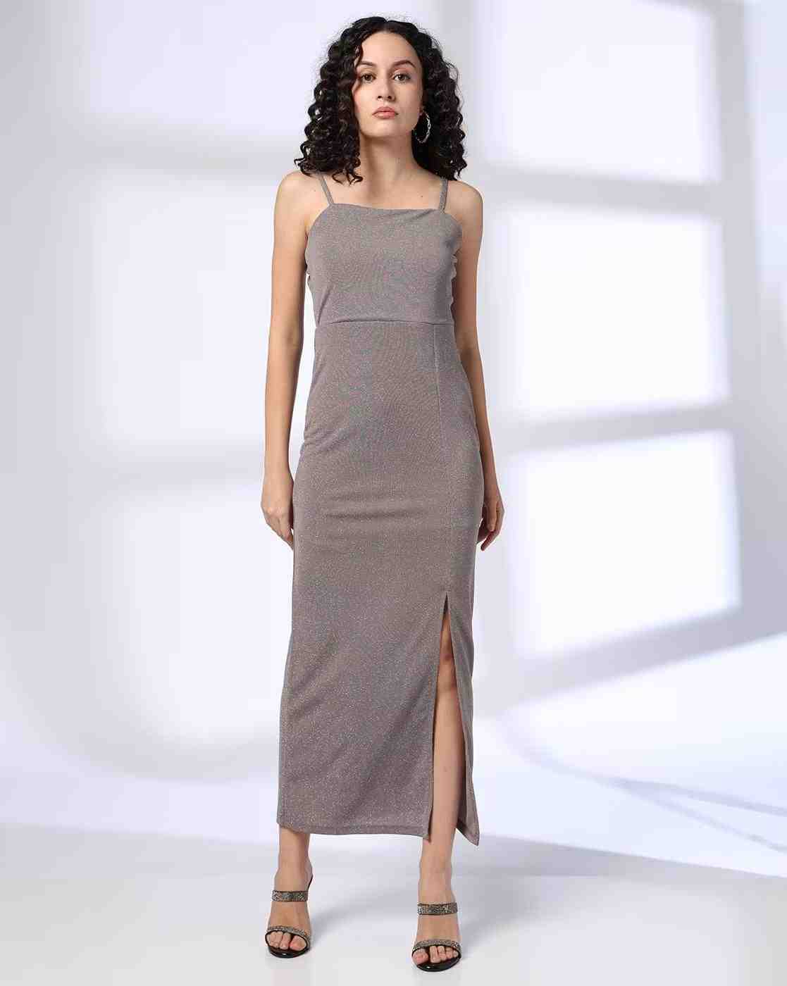 FIG | Women Front Slit Sheath Dress|3