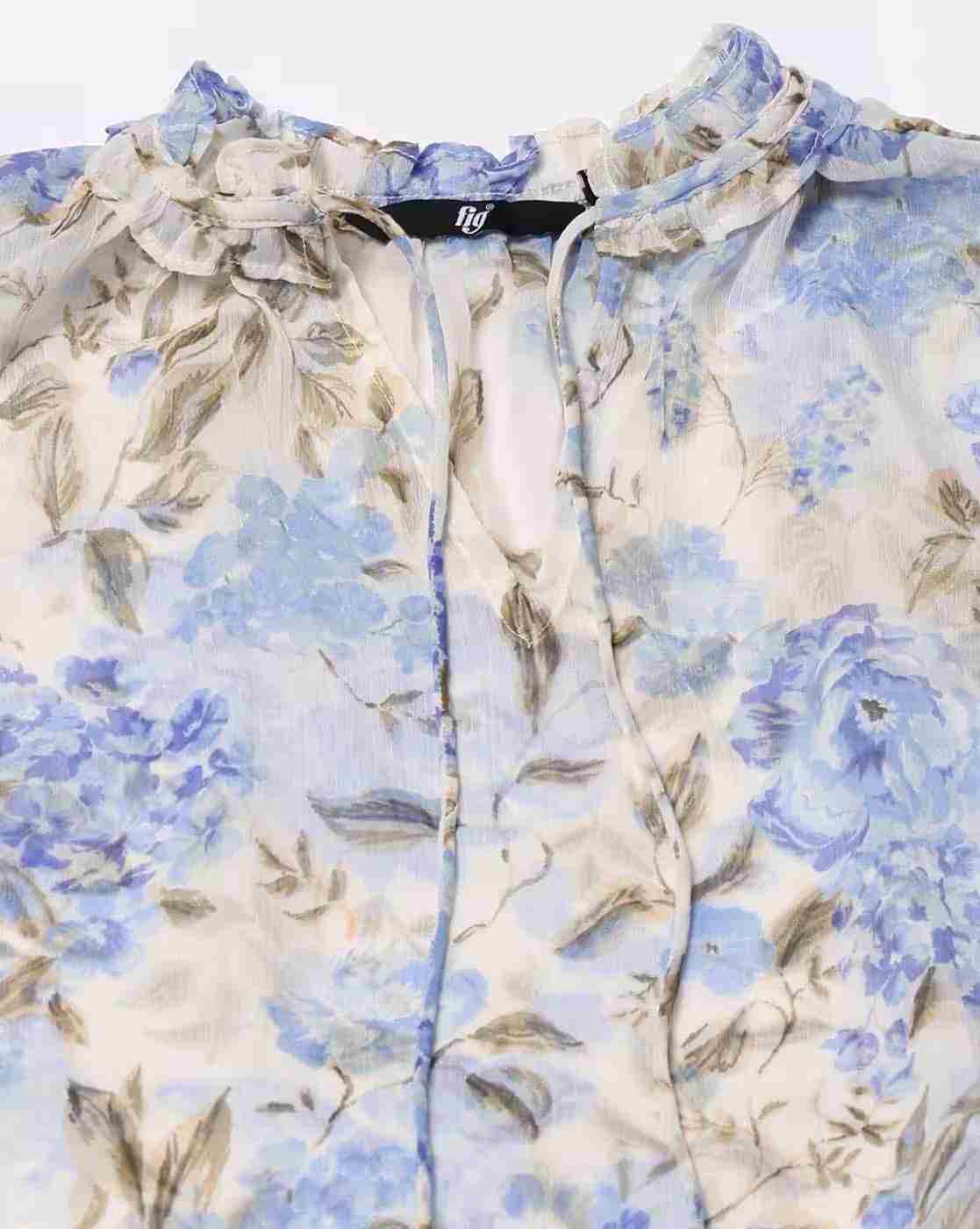 FIG | Women Floral Print Top with Camisole|5