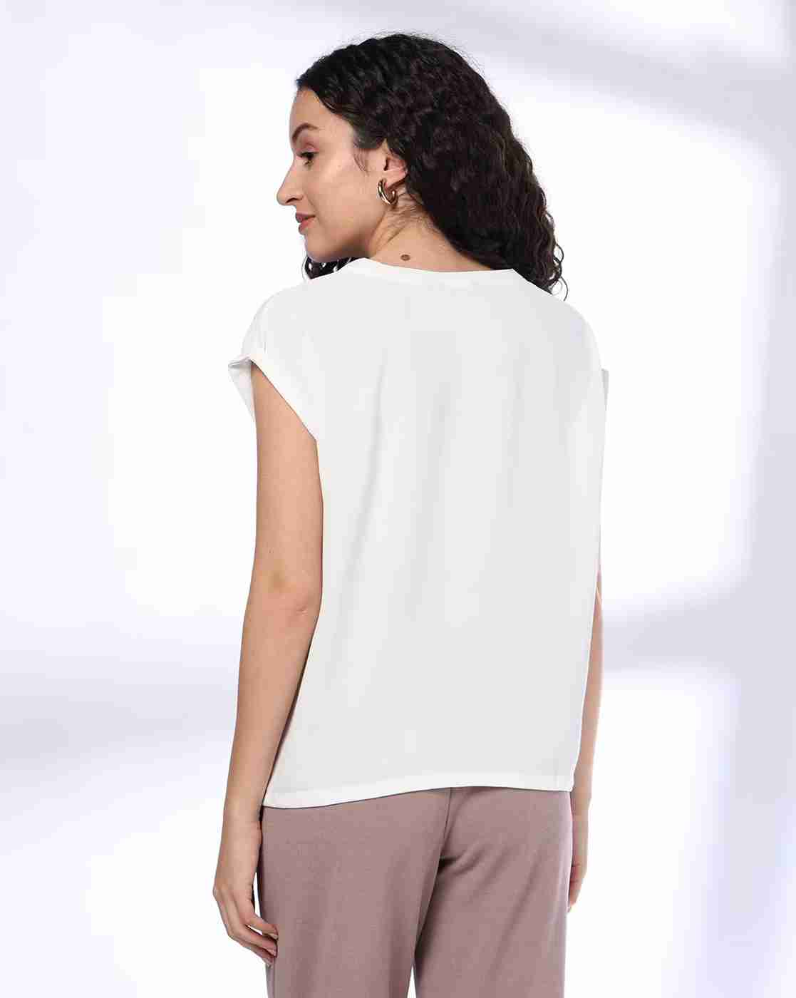 FIG | Women Rhinestone Embellished Boxy Fit Top|2