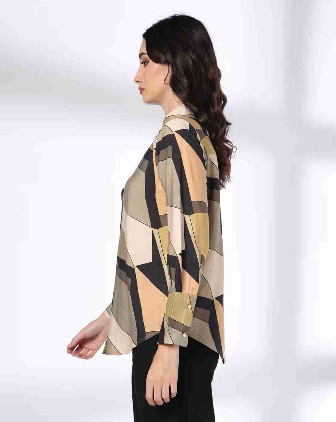 FIG | Women Printed Relaxed Fit Shirt|1
