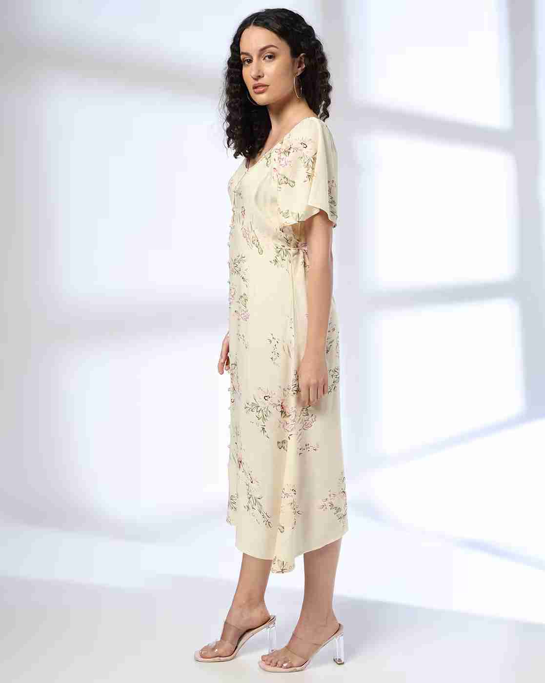 FIG | Women Floral Print A-Line Dress|1