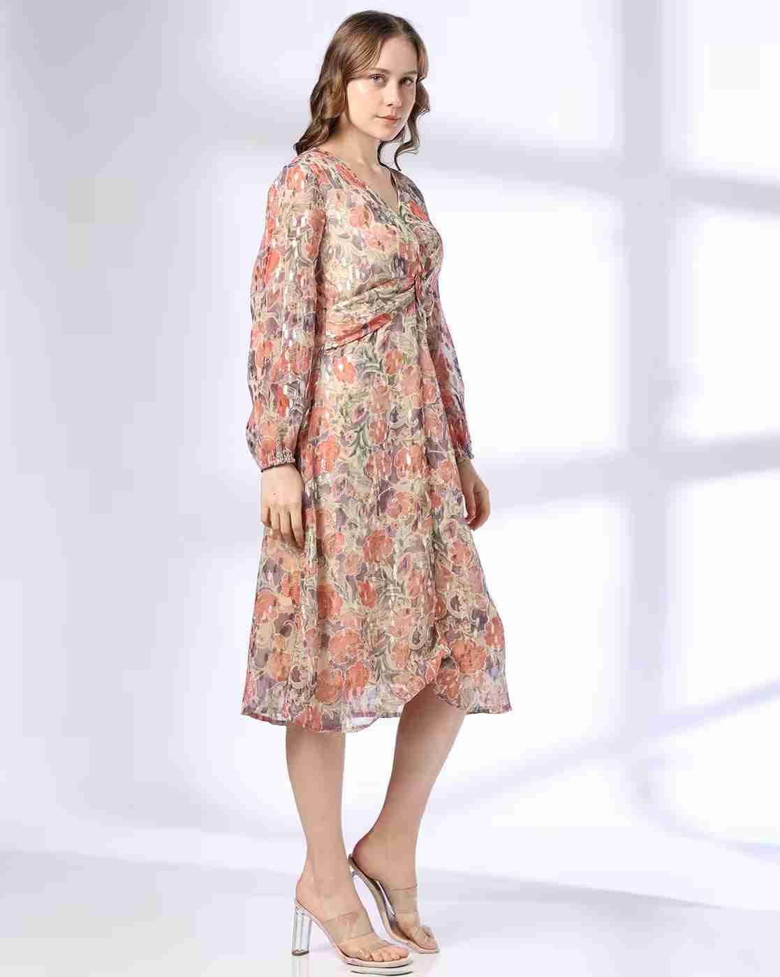 FIG | Women Floral Print A-Line Dress|1