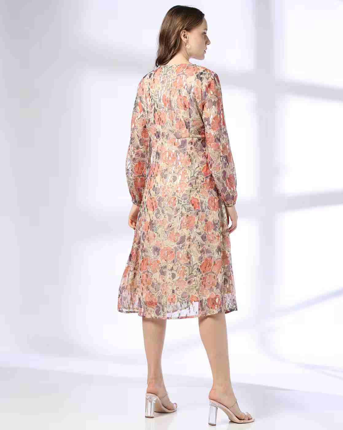 FIG | Women Floral Print A-Line Dress|2