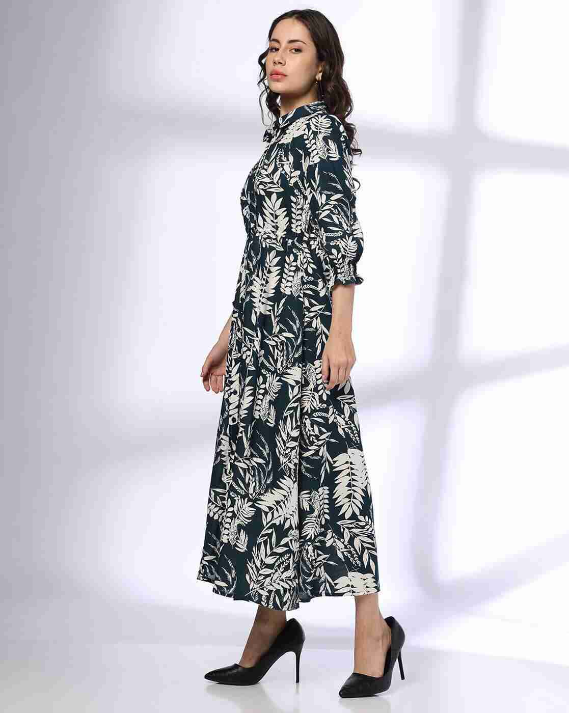 FIG | Women Tropical Print Shirt Dress|1