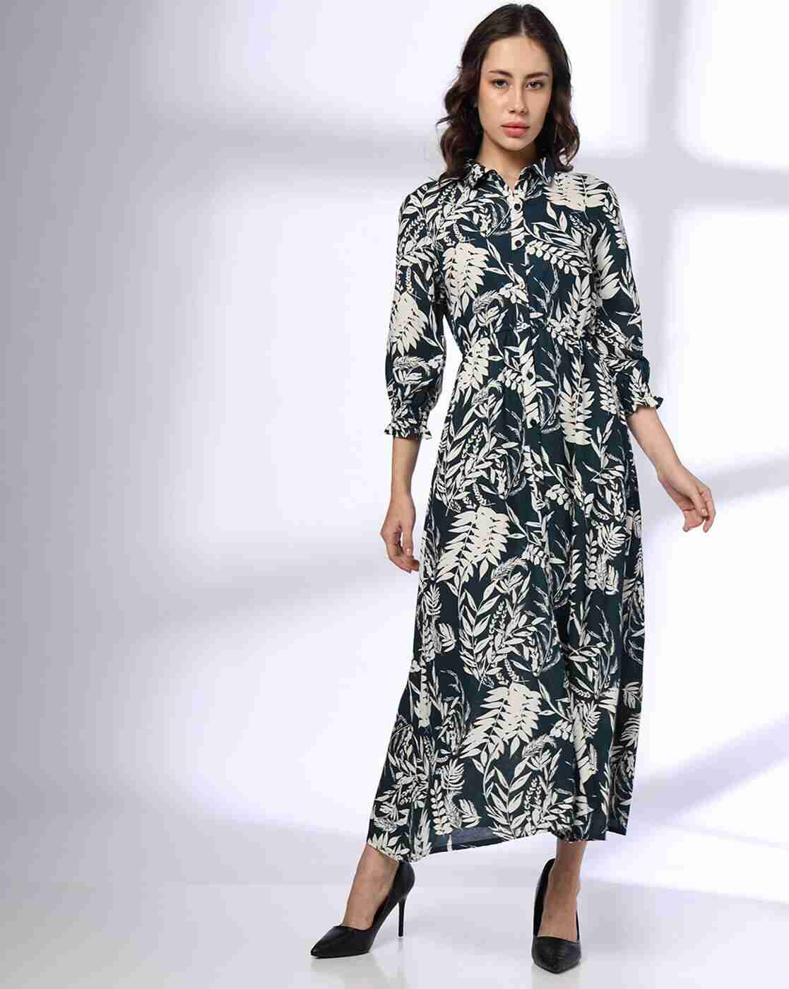 FIG | Women Tropical Print Shirt Dress|3