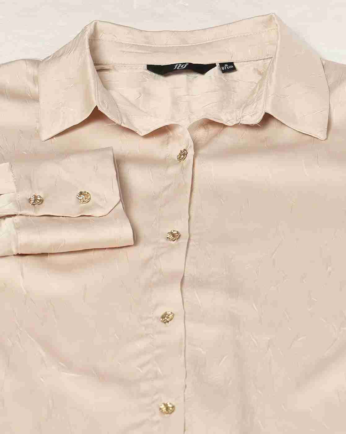 FIG | Women Crushed Satin Oversized Shirt|4