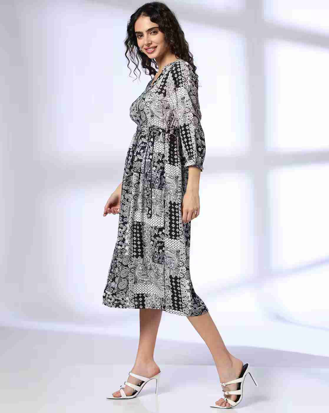 FIG | Women Bandana Print A-Line Dress|1