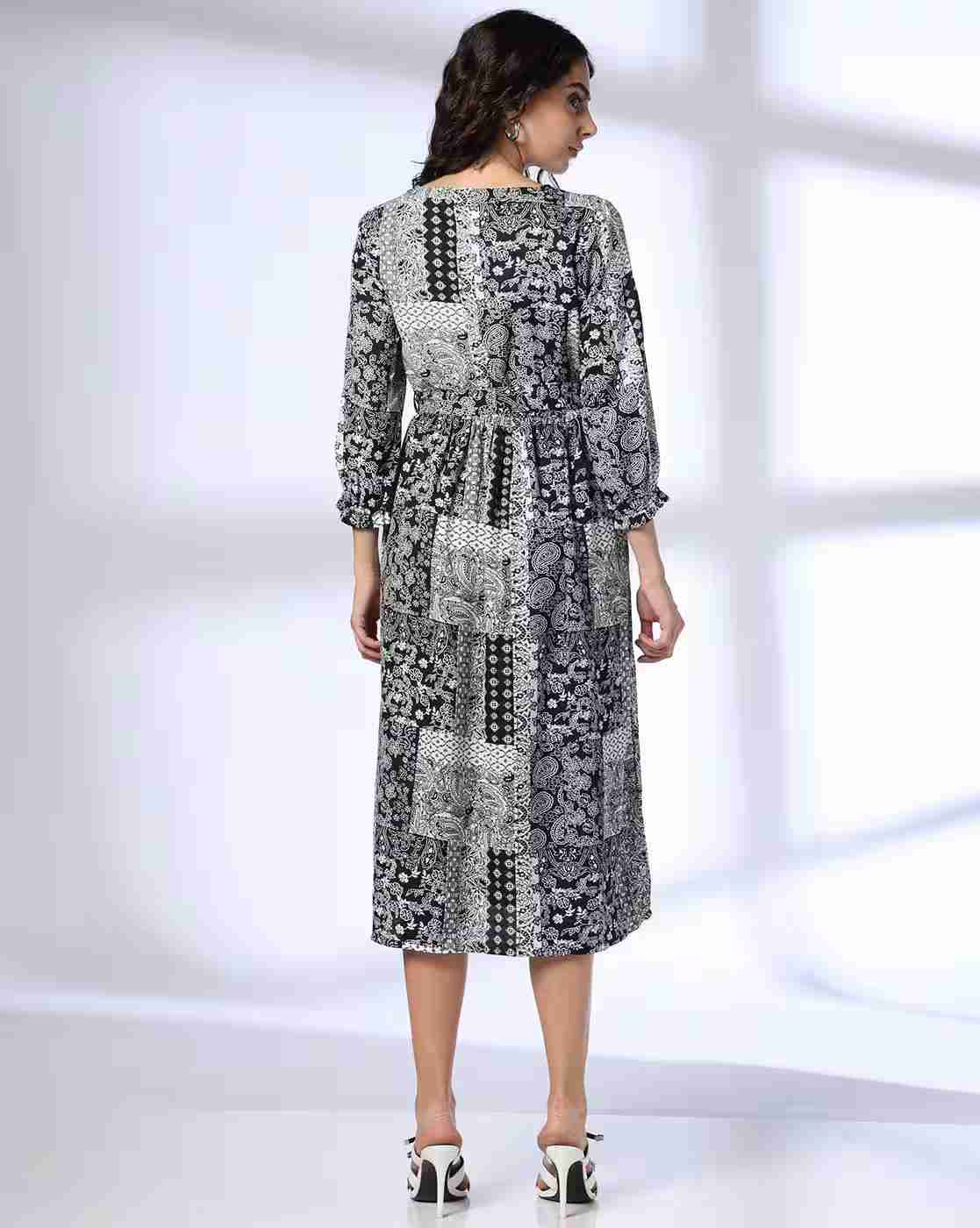 FIG | Women Bandana Print A-Line Dress|2