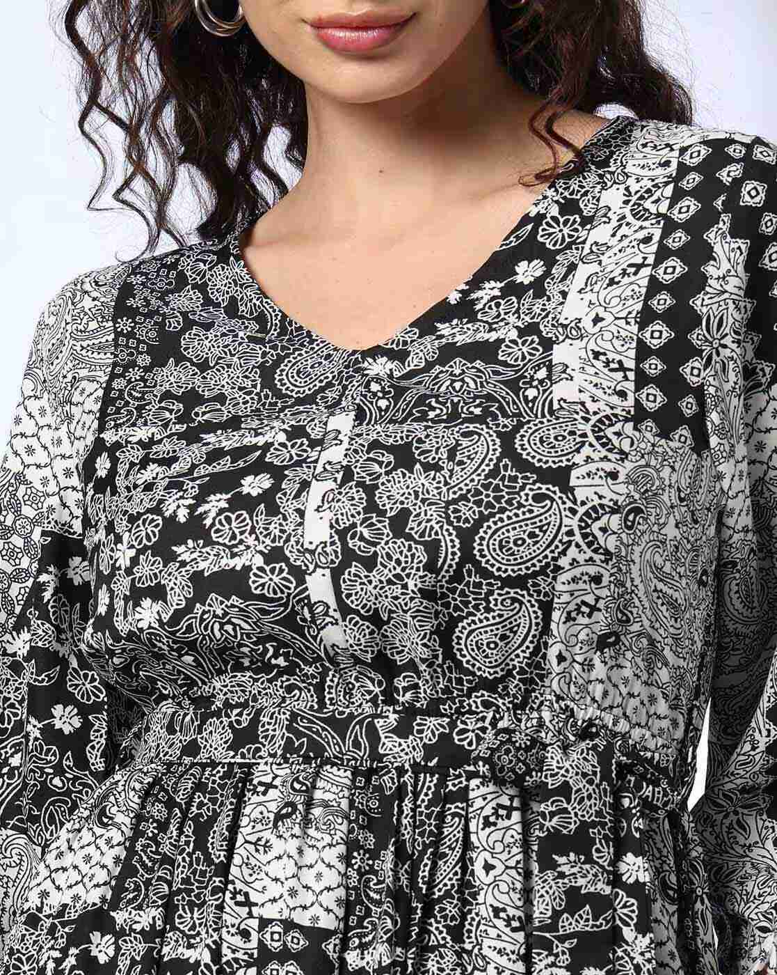 FIG | Women Bandana Print A-Line Dress|3