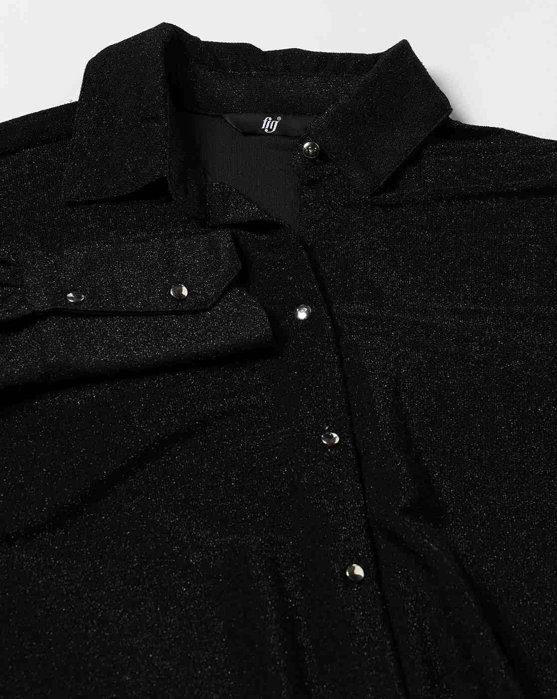 FIG | Women Relaxed Fit Shimmer Shirt|4