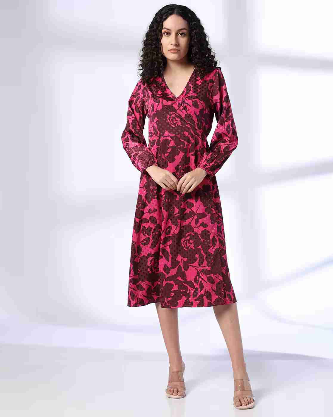 FIG | Women Printed Wrap Dress|0