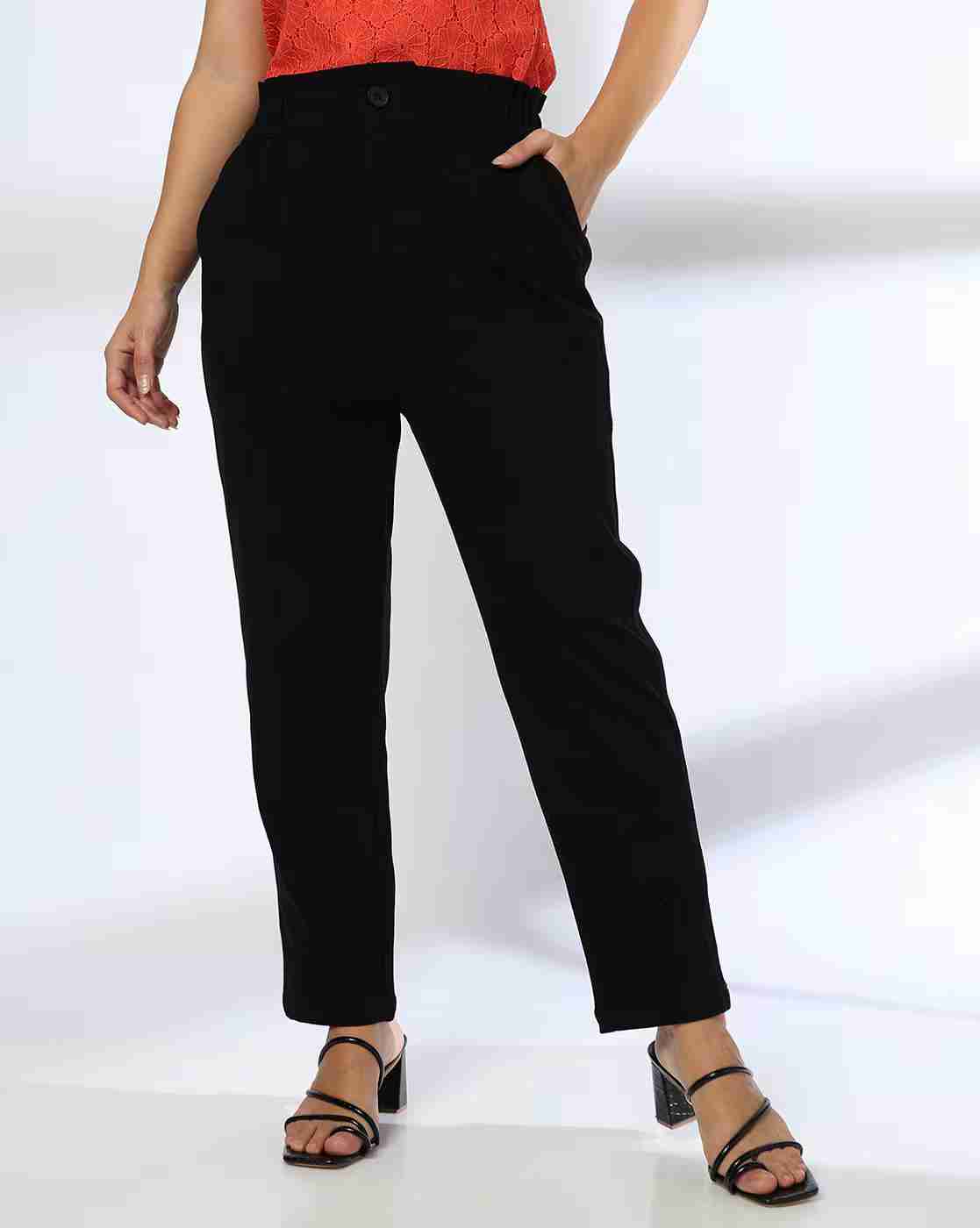 FIG | Women Relaxed Fit Flat-Front Pants|0