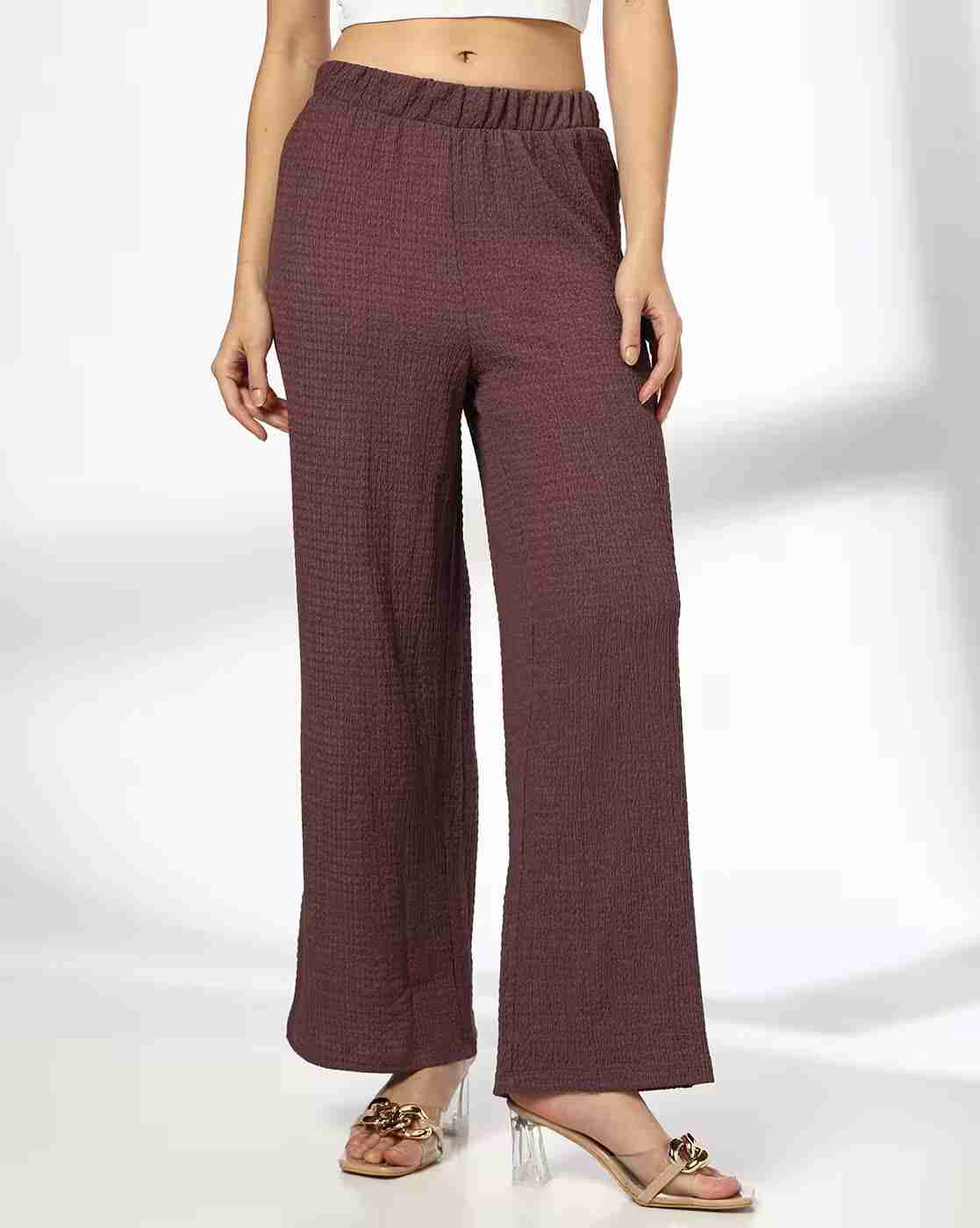 Women Wide-Leg Pants with Elasticated Waist