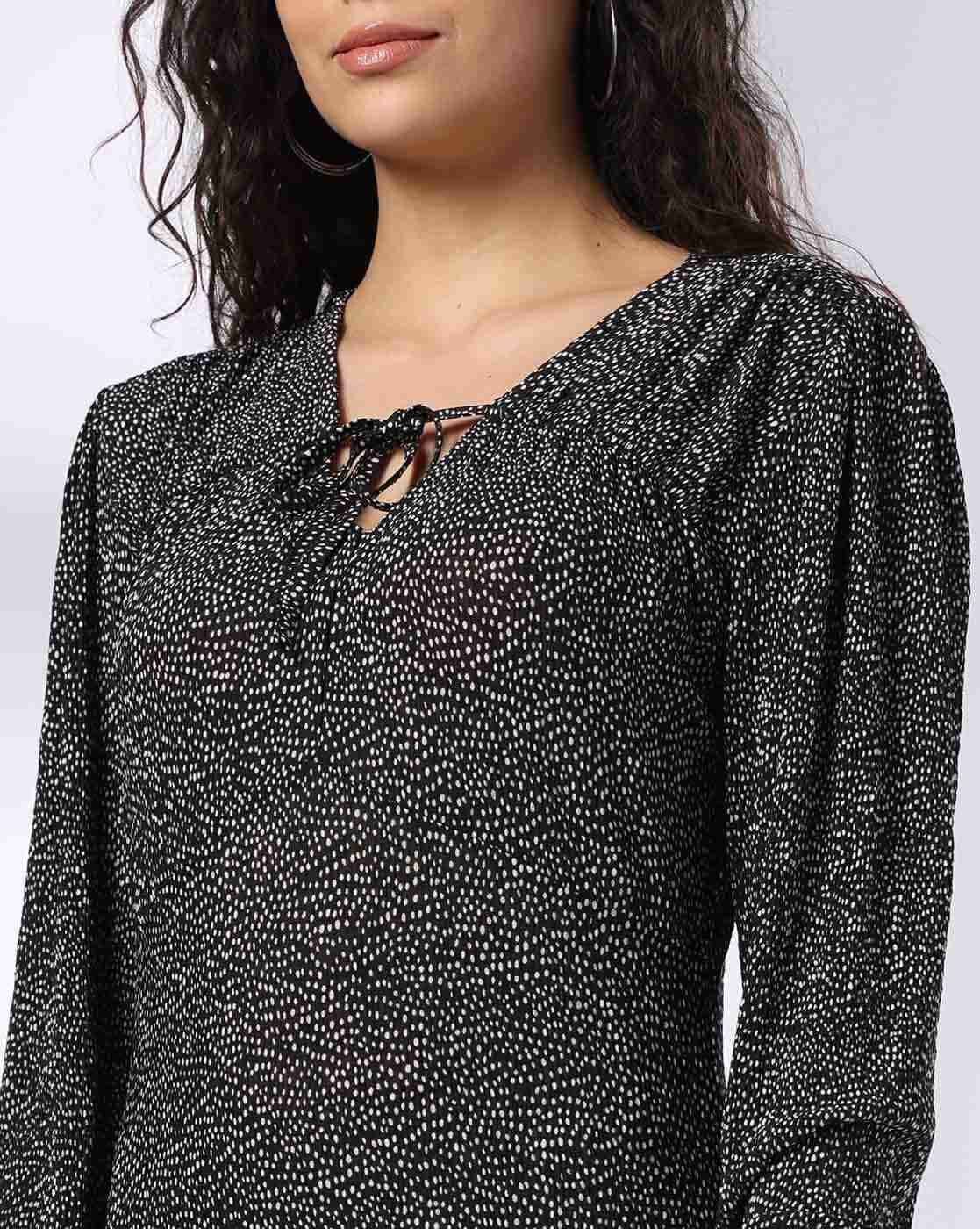 FIG | Women Animal Print V-Neck A Cut Empire Seam A-Line Dress|4