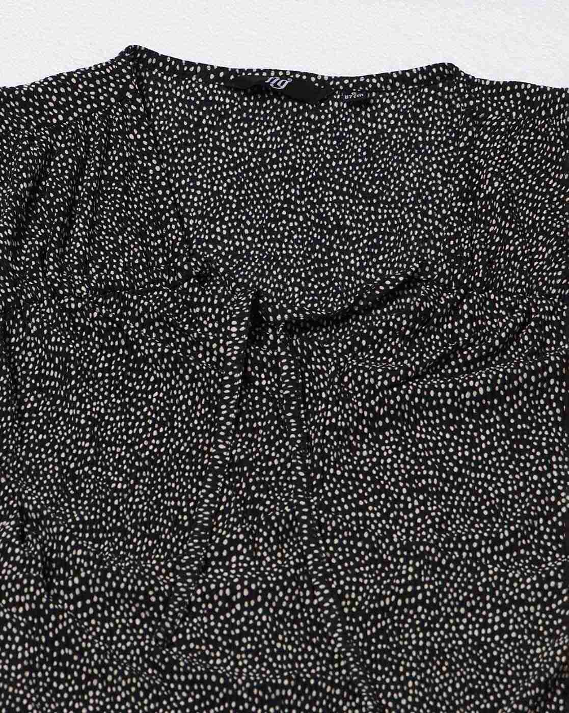 FIG | Women Animal Print V-Neck A Cut Empire Seam A-Line Dress|5