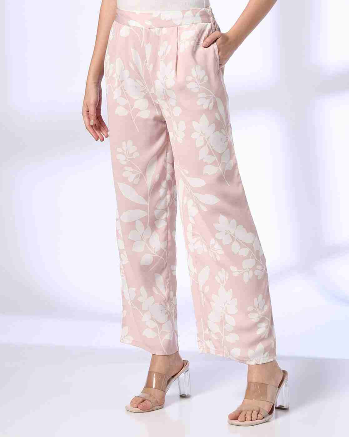FIG | Women Leaf Print Straight Fit Trousers|0