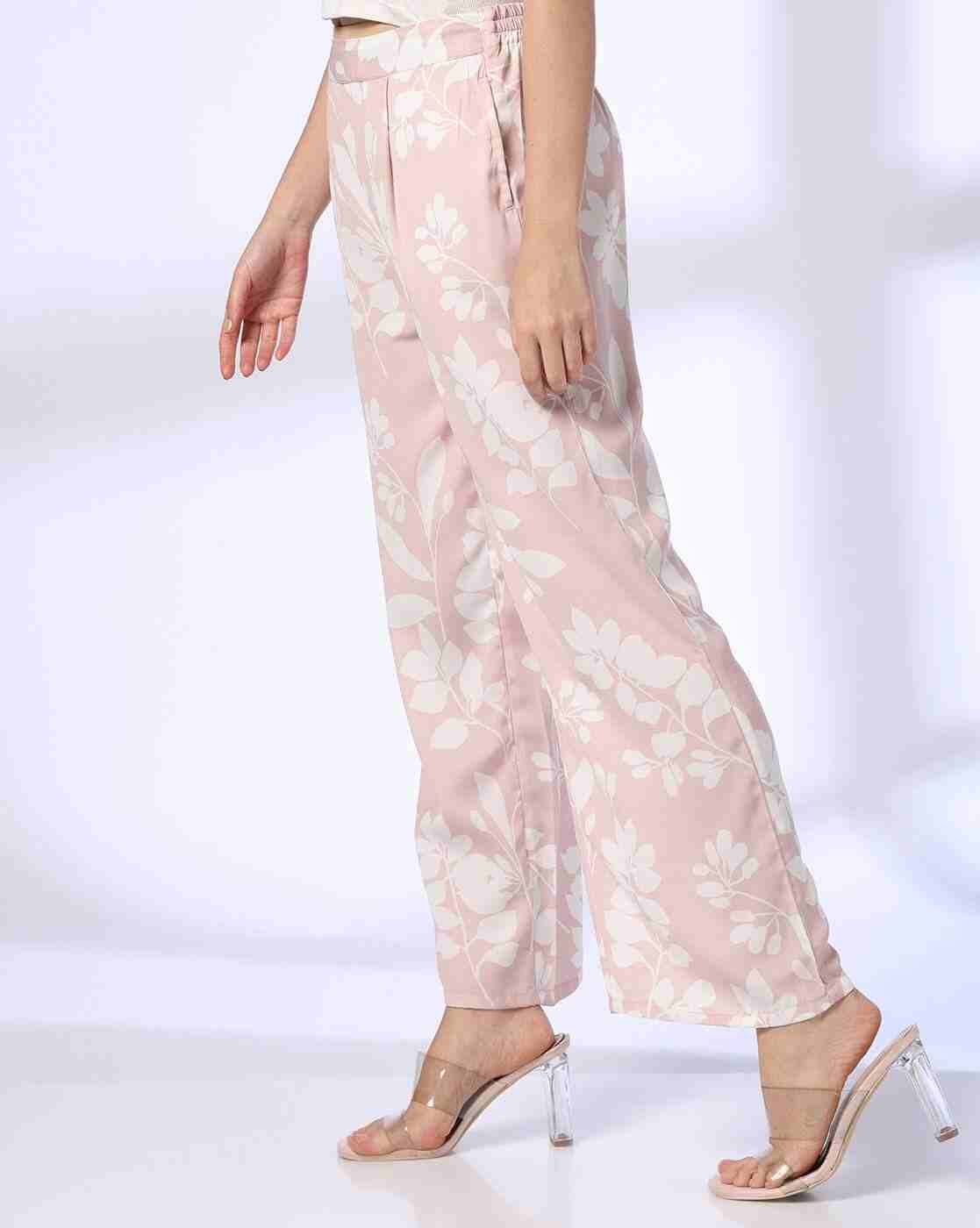 FIG | Women Leaf Print Straight Fit Trousers|1