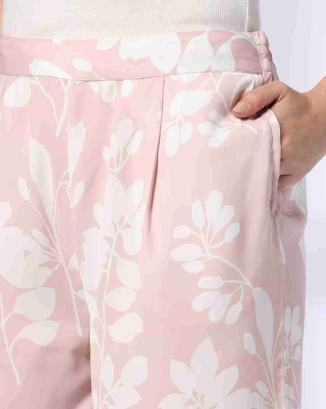 FIG | Women Leaf Print Straight Fit Trousers|3