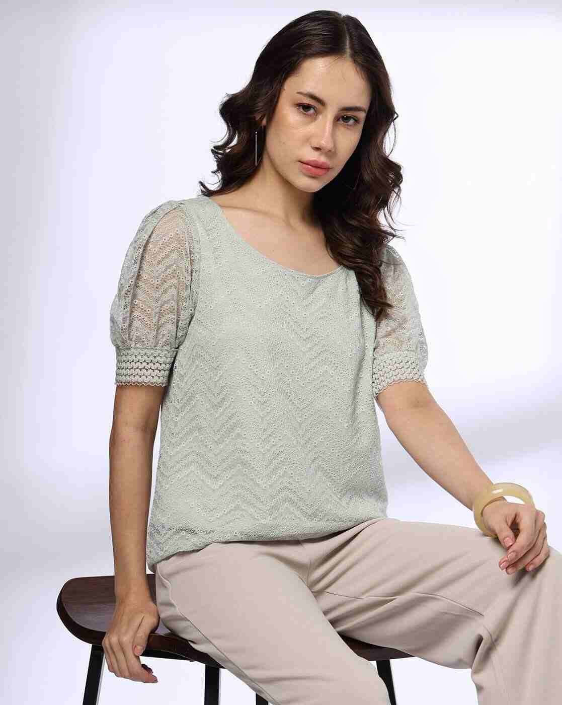 FIG | Women Lace Relaxed Fit Top|0