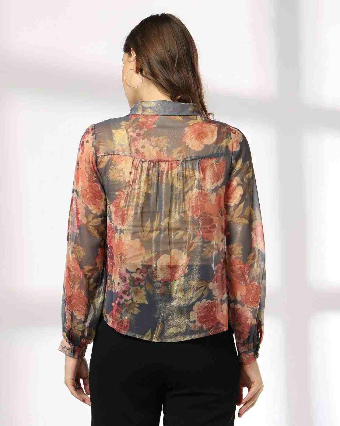 FIG | Women Floral Print Slim Fit Top|2
