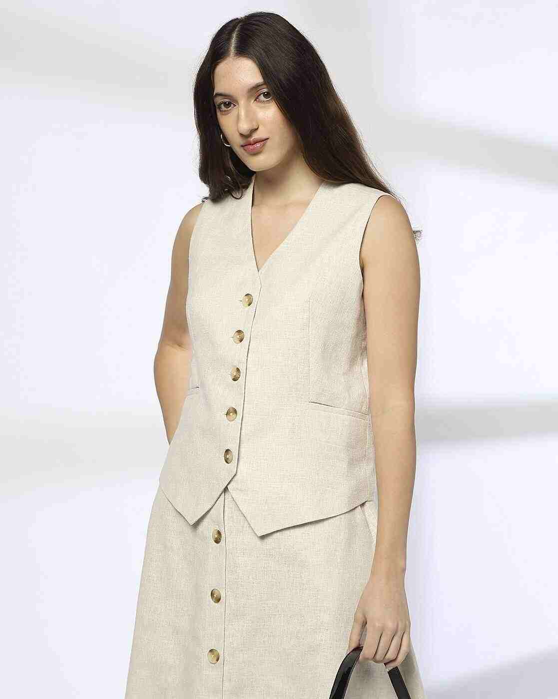 FIG | Women Slim Fit Waiscoat|0