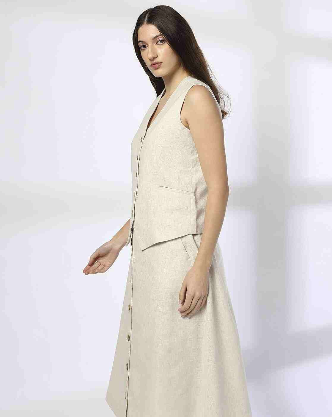 FIG | Women Slim Fit Waiscoat|1