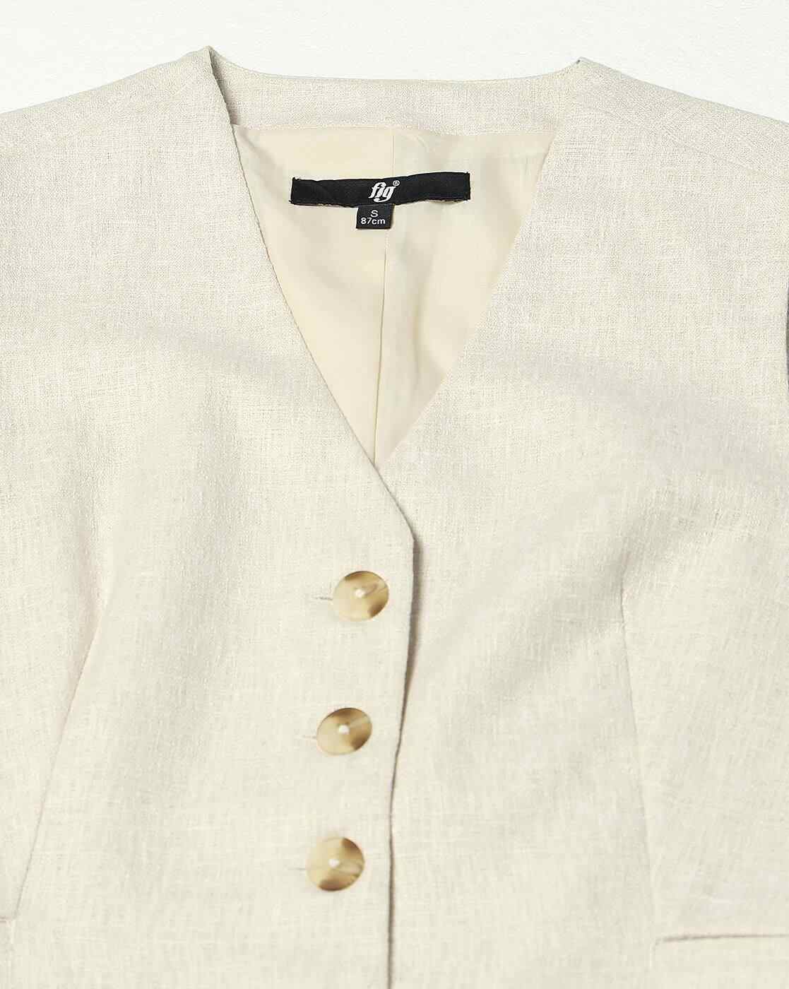 FIG | Women Slim Fit Waiscoat|4