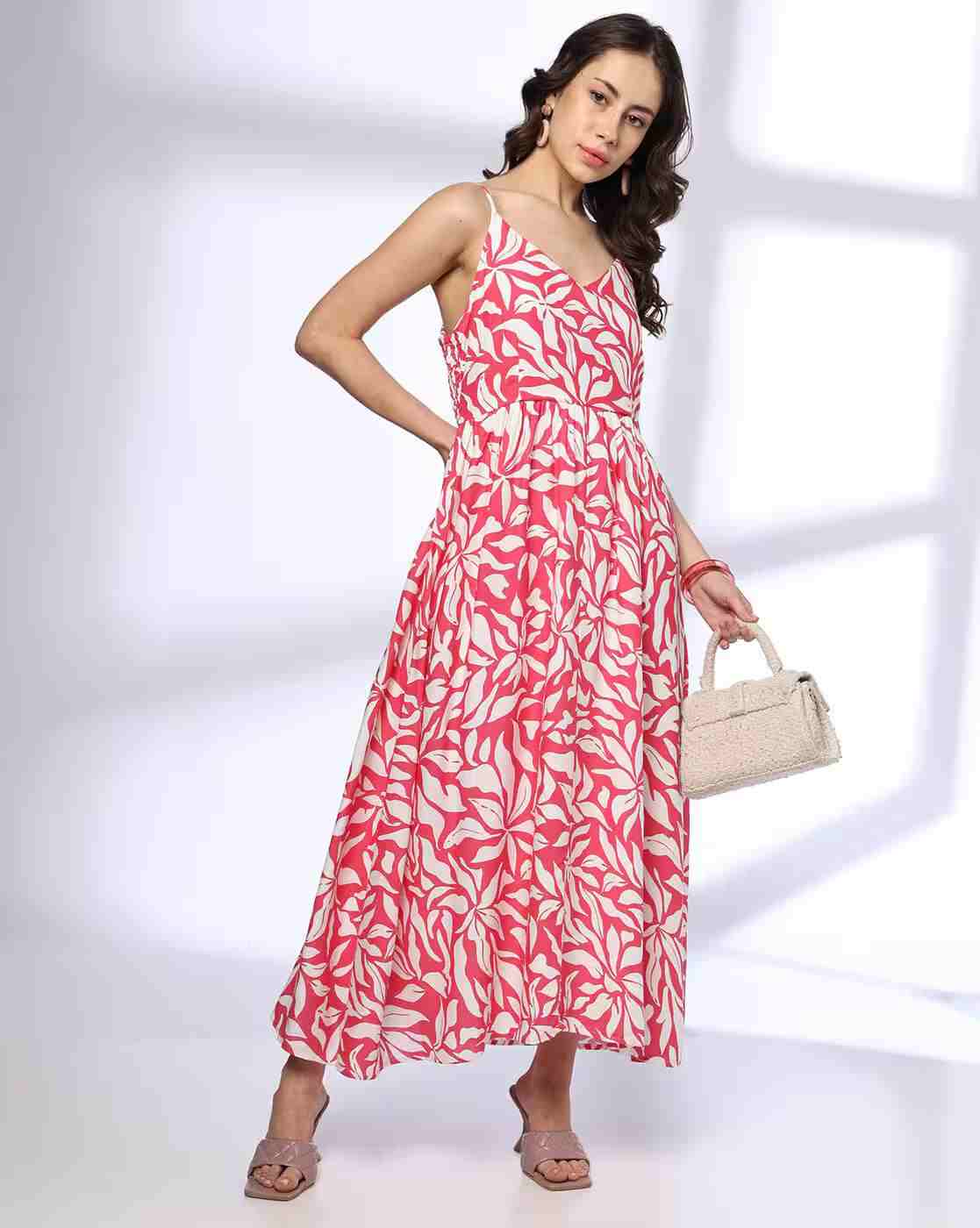 Women Floral Print Fit & Flare Dress