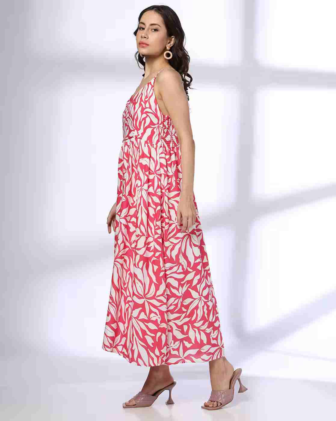 FIG | Women Floral Print Fit & Flare Dress
