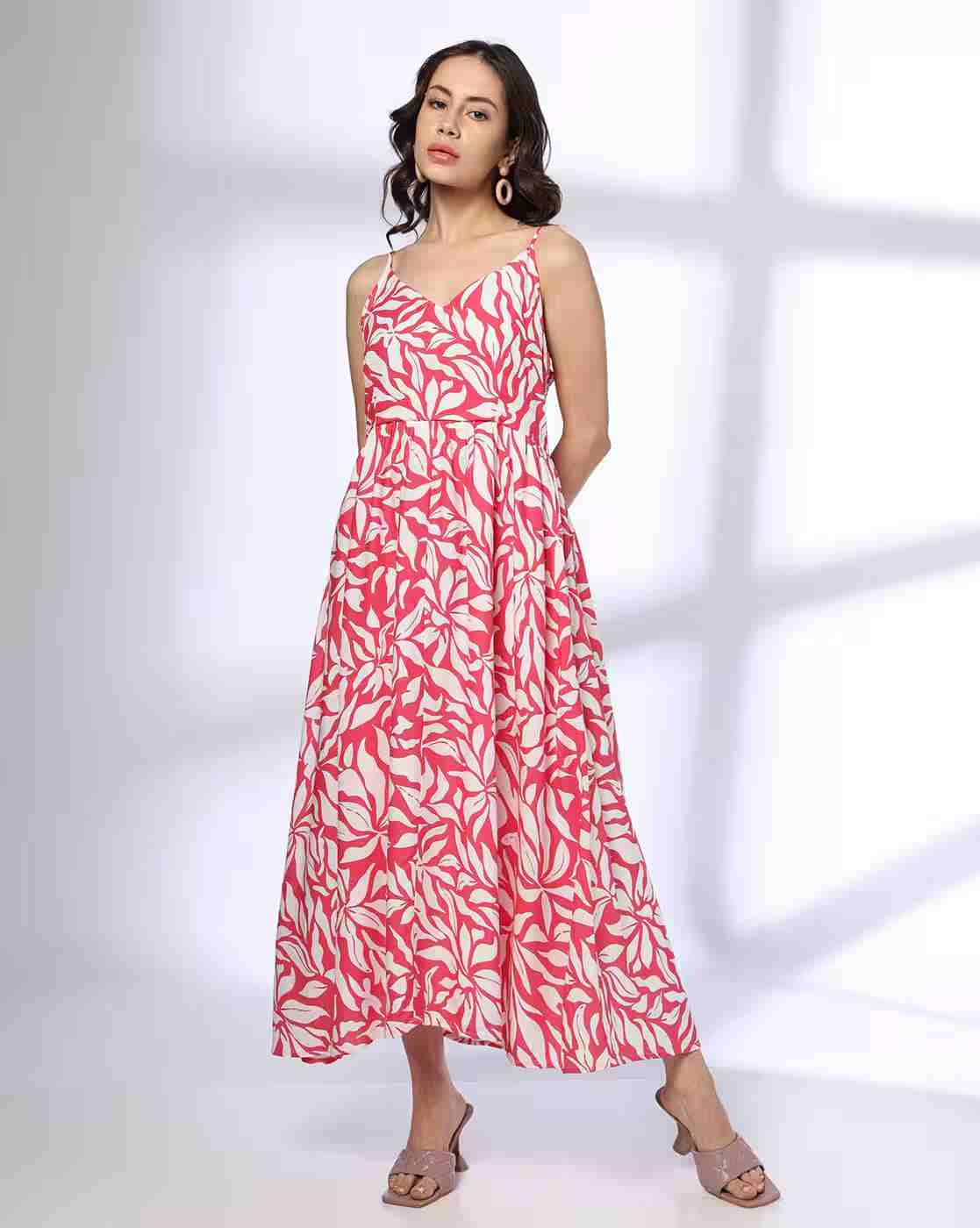 FIG | Women Floral Print Fit & Flare Dress|3