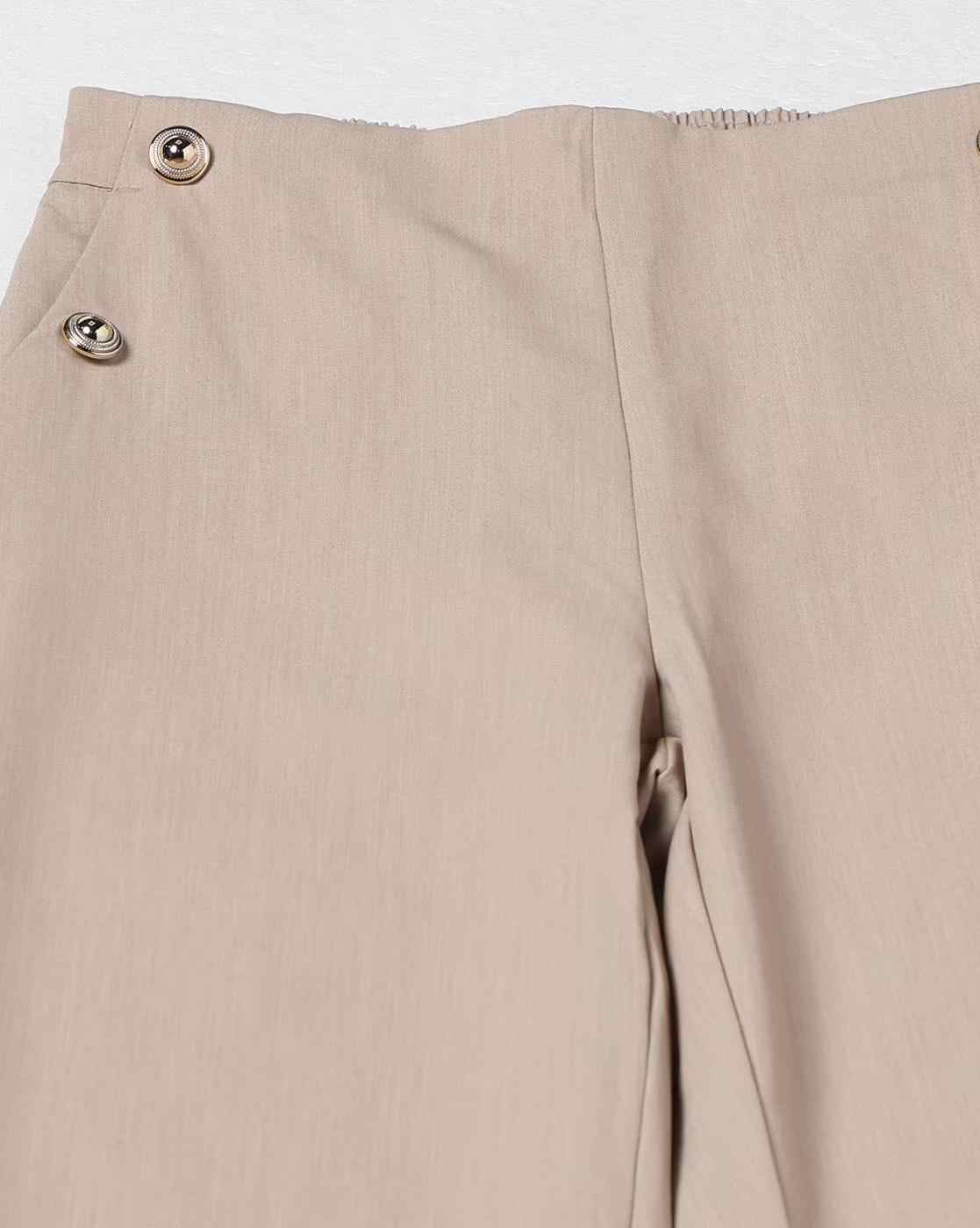 FIG | Women Flared Pants with Button Detail|4