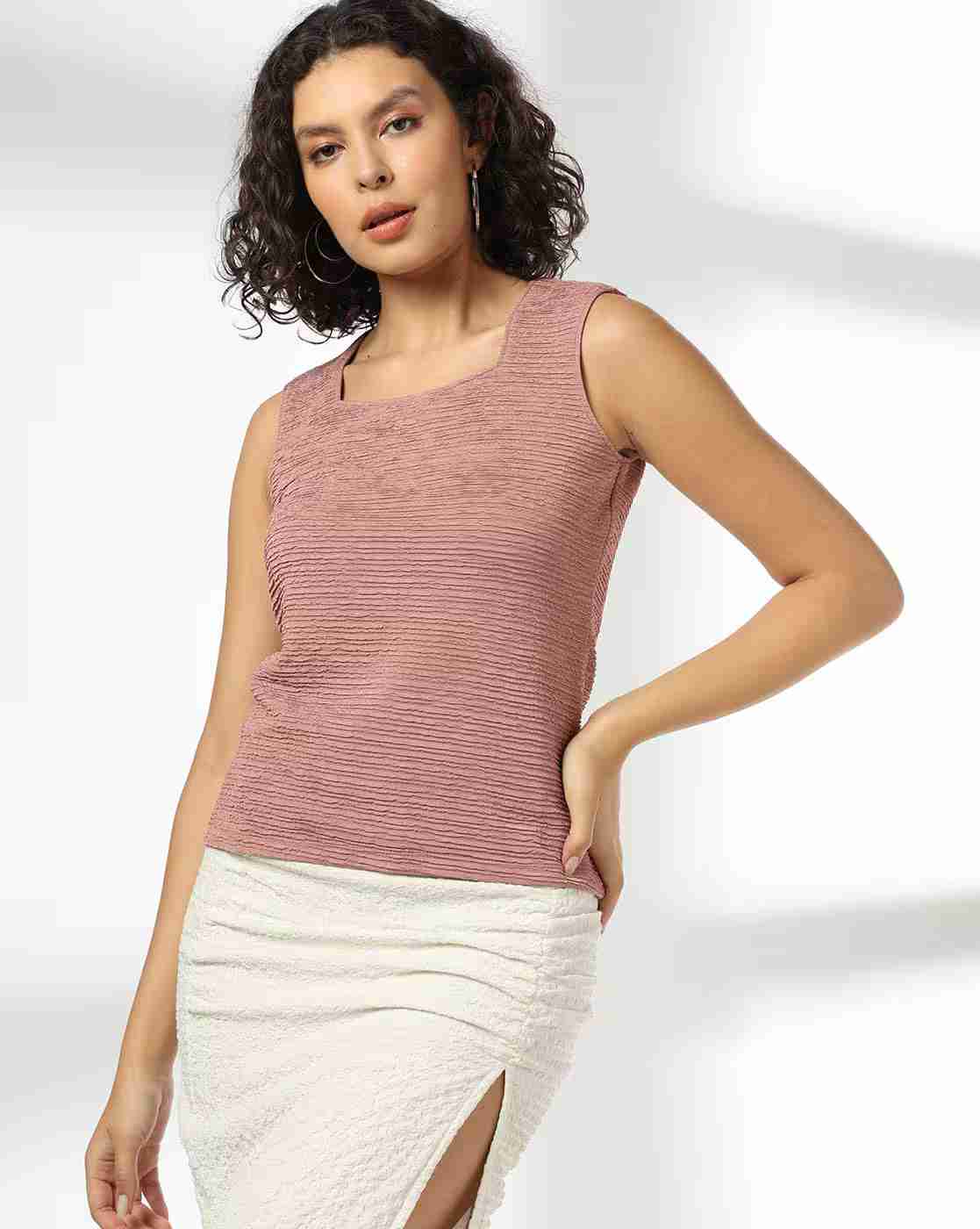 FIG | Women Patterned Slim Fit Top|0